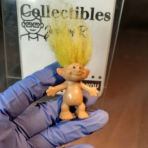 ACME 1991 Troll Pencil Topper Neon Yello Hair 1.5” Tall Collectible Toys Trolls